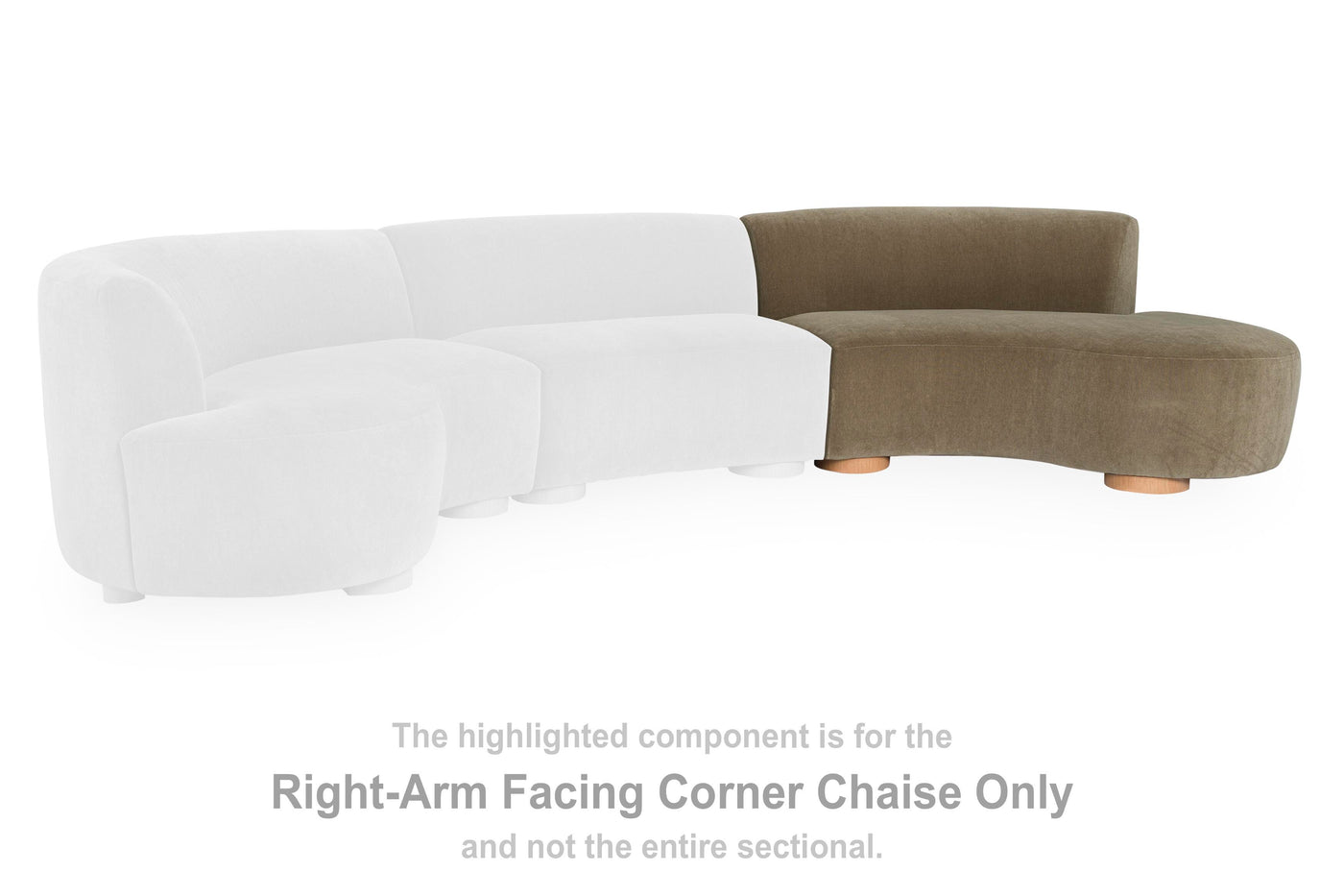 LaraRosa Right-Arm Facing Corner Chaise